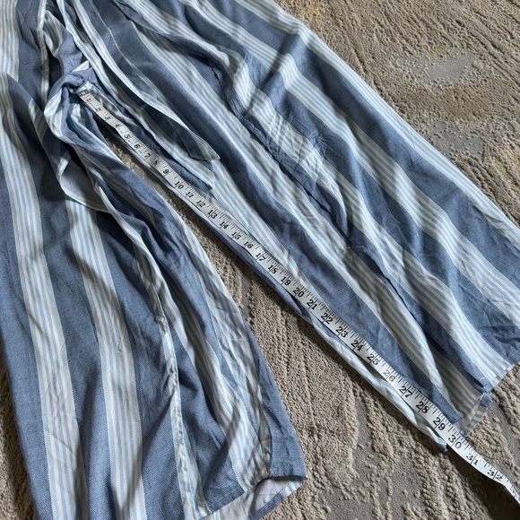 Summersalt Easy Breezy Eco Voile Wrap beach wide leg pants Blue pull on XL - Picture 7 of 9